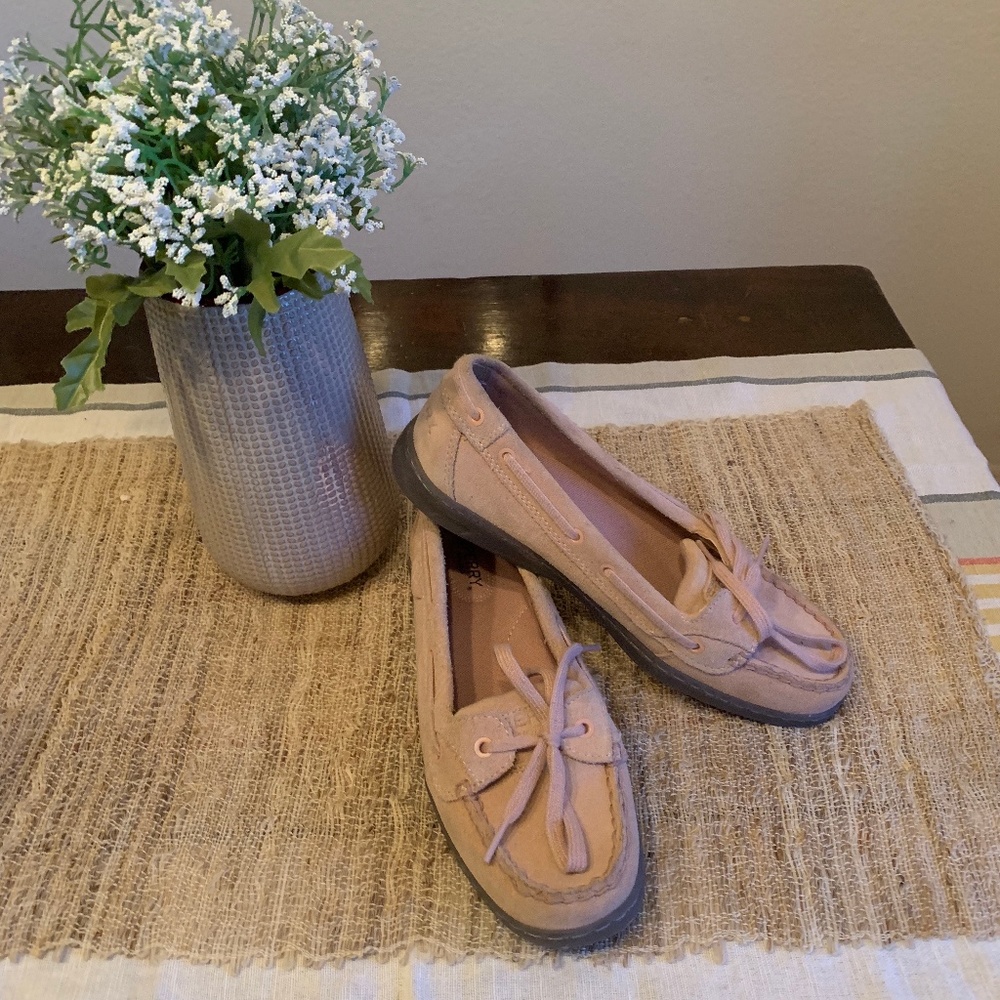 Sperry Moccasin Pink Suede